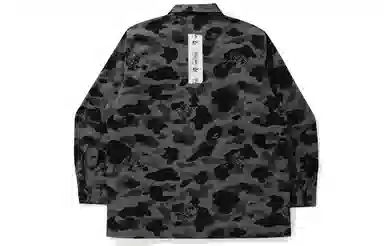 A BATHING APE BAPE Camo Military Long Sleeve Shirt