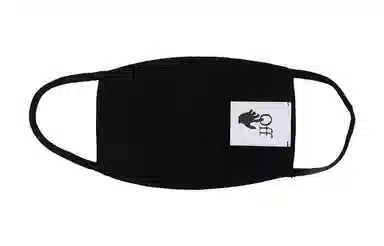 OFF-WHITE Logo Print Mask Black