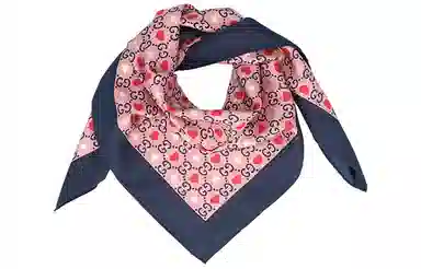 Gucci Silk Scarf Pink GG