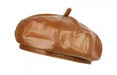 MUSTKOO Pumpkin Leather Beret