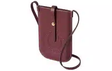 Burberry Leather Shoulder Bag Burgundy