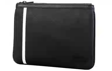 Bally Black White Stripe Clutch