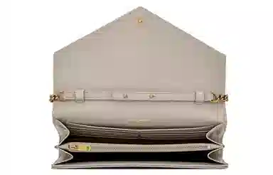 Saint Laurent YSL Monogram Quilted Leather Chain Wallet