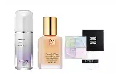 雅诗兰黛 隔离粉底散粉彩妆套装 控油自然持久不脱妆 三件套