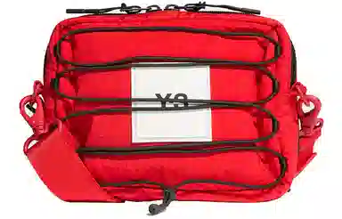 Y-3 Logo Drawstring Waist Bag Red