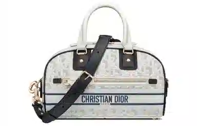 DIOR Vibe Bowling Bag White Blue