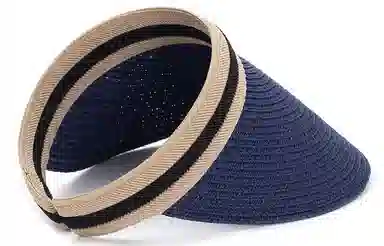 肯默 拉菲草空顶遮阳帽防晒帽太阳帽子 简约时尚 男女通用 多色可选