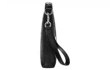 Gucci Leather Messenger Clutch Black