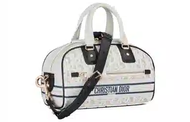 DIOR Vibe Bowling Bag White Blue
