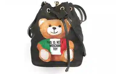 Moschino Teddy Bear Bucket Bag Black
