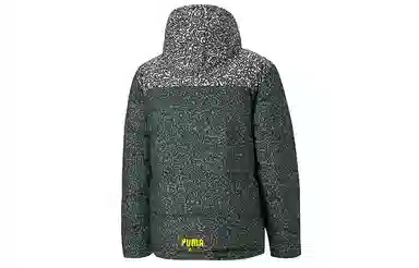 Puma Printed Padded Hoodie Jacket Green