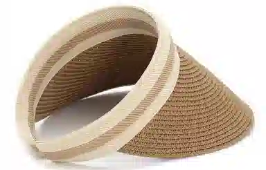 肯默 拉菲草空顶遮阳帽防晒帽太阳帽子 简约时尚 男女通用 多色可选