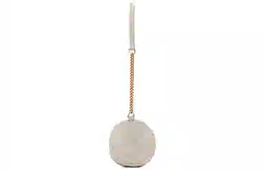 Saint Laurent Logo Chain Mini Cylinder Bag White