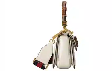 Gucci Bamboo Small Shoulder Bag White