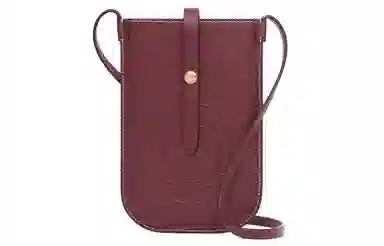 Burberry Leather Shoulder Bag Burgundy