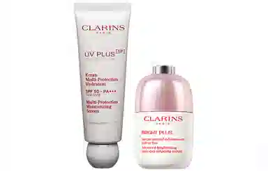 娇韵诗 多效轻透防晒乳+光芒小瓷瓶套组