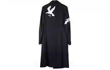 Yohji Yamamoto Raven Embroidered Coat