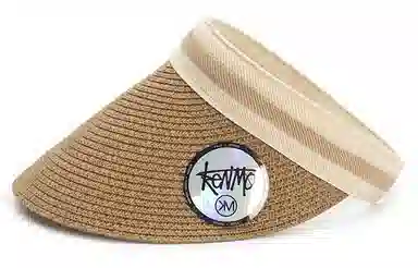 肯默 拉菲草空顶遮阳帽防晒帽太阳帽子 简约时尚 男女通用 多色可选