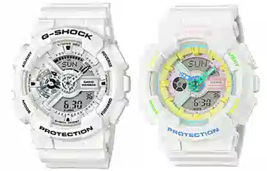 Casio G-Shock GA-110MW-7A & Baby-G BA-110TM-7A