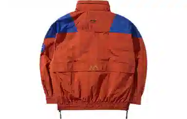 中国李宁 纽约时装周系列 立领宽松套头运动夹克外套 男款 焦糖色 送男生