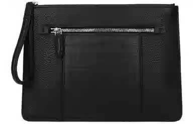 Ferragamo Gancio Leather Clutch