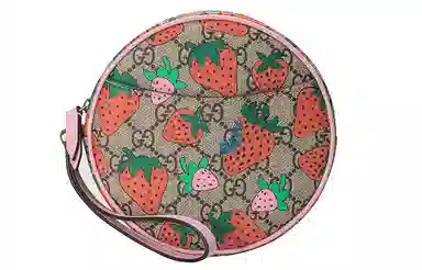 Gucci Strawberry Print Canvas Coin Purse