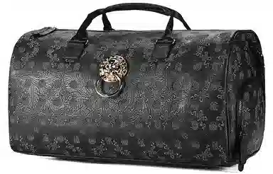 Chusan Lion Head Embroidered Gym Bag