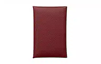 HERMES Calvi Logo Epsom 55 RougeH