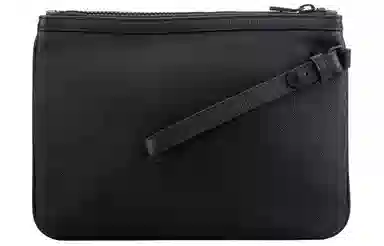 Bally Black White Stripe Clutch