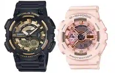 CASIO STANDARDBABY-G AEQ-110BW-9A+GMA-S110MP-4A1