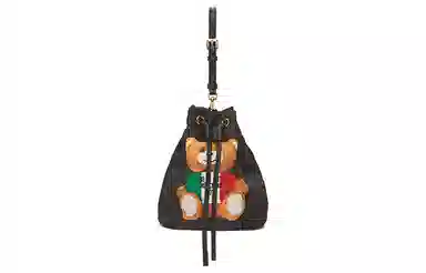 Moschino Teddy Bear Bucket Bag Black