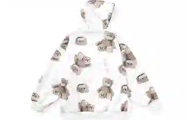 bt Bear Print Hoodie Jacket