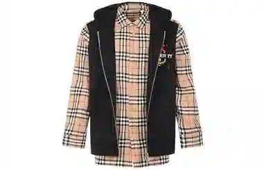 Burberry SS21 Classic Check Logo Hoodie Jacket Black