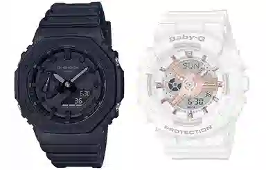 Casio G-Shock GA-2100-1A1 + Baby-G BA-110RG-7AER