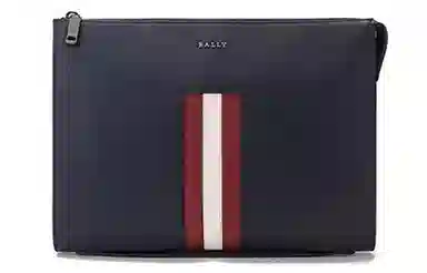 Bally Classic Stripe Clutch Briefcase