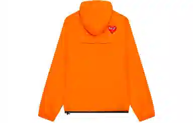 CDG Play x K-Way Half Zip Jacket Orange