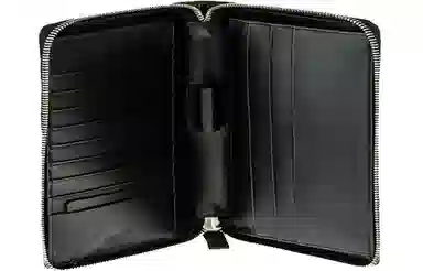 Montblanc Leather Zip Wallet Black