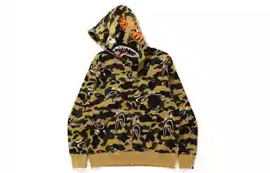 A BATHING APE Shark Camo Full Zip Hoodie