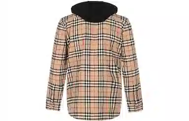 Burberry SS21 Classic Check Logo Hoodie Jacket Black
