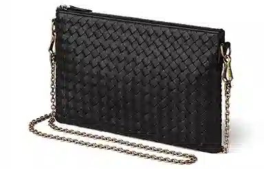 Bottega Veneta BV Woven Chain Bag Black