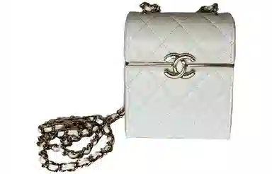 Chanel Chain Flap Small Crossbody Bag White