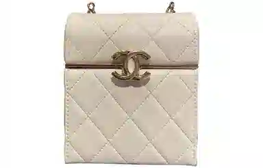 Chanel Chain Flap Small Crossbody Bag White