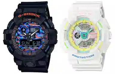 Casio G-Shock GA-700CT-1APR & Baby-G BA-110TM-7A