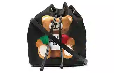 Moschino Teddy Bear Bucket Bag Black