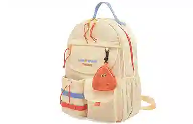 音魅 芝士奶油新款大容量日韩初高中学生上课 牛津纺 旅行包书包背包双肩包 大号 女款 白色