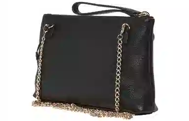 Moschino Heart Studded Logo PU Bag Black