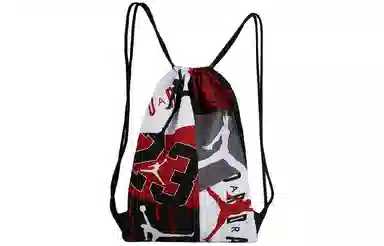 Jordan Air Drawstring Backpack Red White
