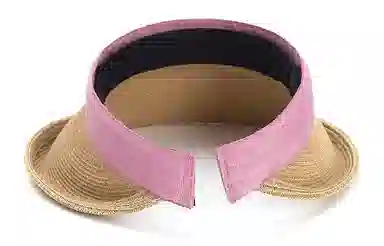 肯默夏季发箍太阳帽 防晒遮阳帽子 草编空顶帽  女款  多色可选