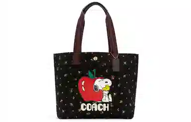 COACH X Peanuts Canvas 33 Snoopy Tote