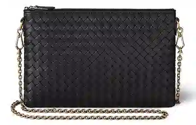 Bottega Veneta BV Woven Chain Bag Black